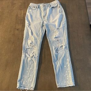 Abercrombie & Fitch annie high rise destroyed girlfriend jeans 26